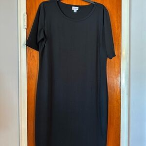 LuLaRoe Black Sheath Midi Dress